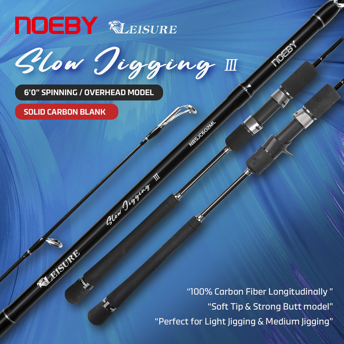 Fishing Lure Spinner - Noeby Joran Pancing Jigging Lambat Baru