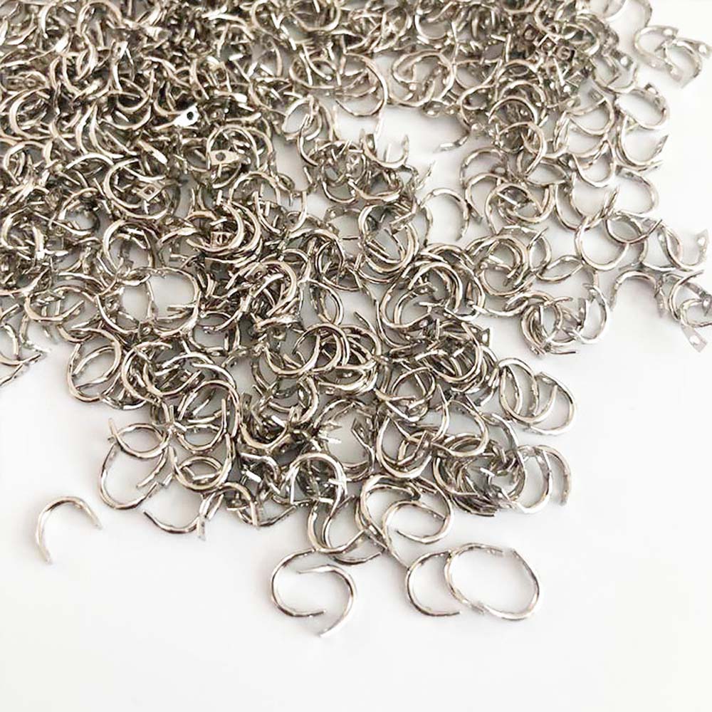 Fishing Lure Spoon - 50-100 Pcs/lot Memancing U-5*7Mm Perak Berputar