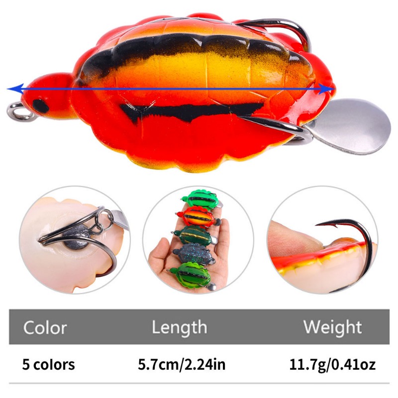 5 buah Umpan Katak Bentuk Kura - Fishing Lure Blade Bait ulasan dan harga