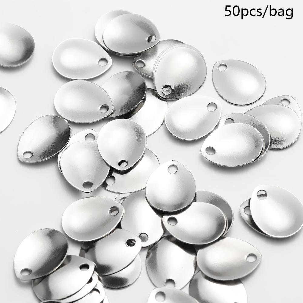 50 buah perak halus nikel paye - Fishing Lure Spoon ulasan dan harga