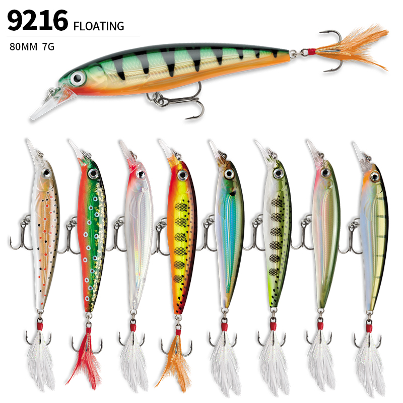 Umpan pancing Minnow mengamban - Fishing Lure Jerkbait ulasan dan harga